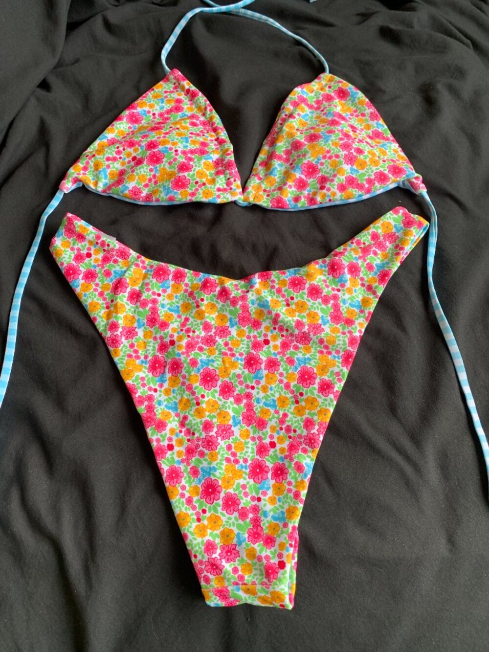 Pink Floral Reversible Bikini
